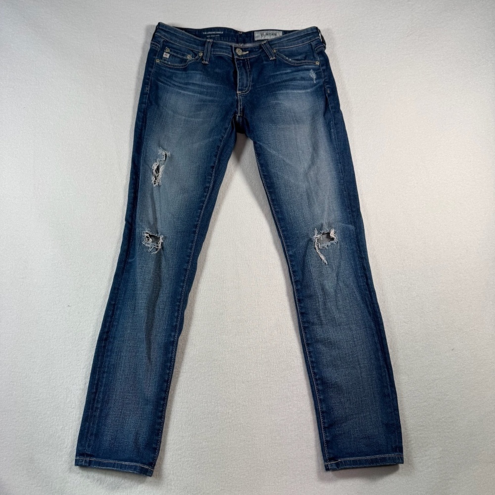 AG Adriano Goldschmied Jeans Womens 28 Blue Skinny Ankle Low Rise Medium Wash